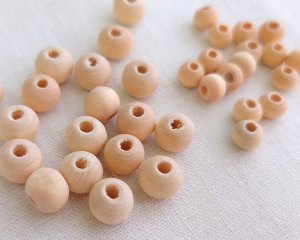 画像1: 白木ウッドビーズ/未塗装（10個）