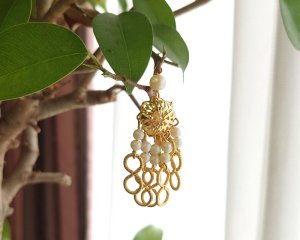 画像2: ヴィンテージ/日本/パールドロップチャーム(1個)