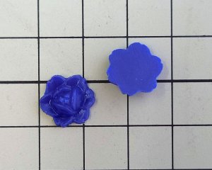 画像2: ヴィンテージ/日本/プラスチック/ローズ/ダークブルー(1個)