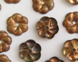 画像2: ヴィンテージ/メタルフラワーパーツ /約13mm(1個)　