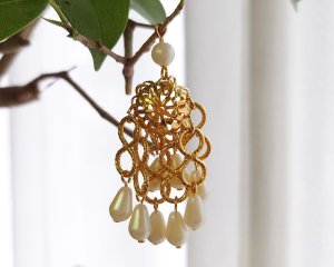 画像2: ヴィンテージ/日本/パールドロップチャーム/しずく(1個)