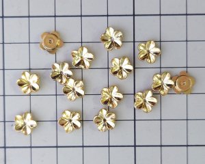 画像2: ヴィンテージ/ドイツ/プラスティック/フラワー2/ゴールドコート（4個）