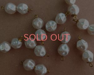 画像1: ヴィンテージ/日本/プラスチックパールコネクター（1個）