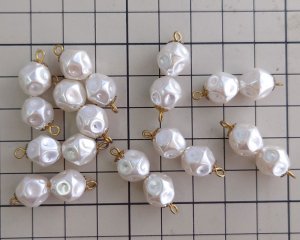 画像2: ヴィンテージ/日本/プラスチックパールコネクター（1個）