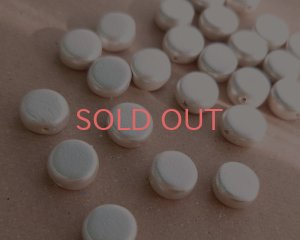 画像1: ウッドパール/ホワイトコイン/約10mm(1個)