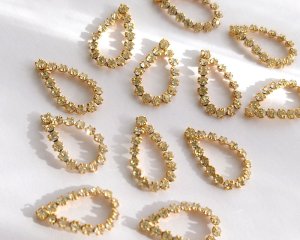 画像1: ヴィンテージ/ドイツ/プリセットパーツ/クリアドロップ（1個）