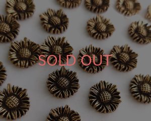 画像1: ヴィンテージ/日本/プラスチック/メタリックデイジー/約13mm（1個）