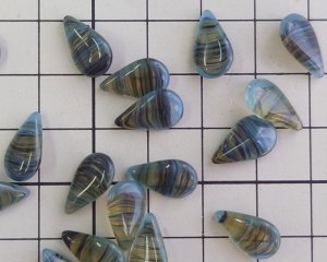 画像2: ヴィンテージ/ドイツ/13×8mm/オリーブストライプ（1個）