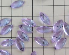 画像2: ヴィンテージ/チェコ/ガラスストーン/アレキサンドライト/15×7mm（1個） (2)