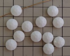 画像2: ヴィンテージ/ドイツ/プラスチックタブレット/ホワイト/約11mm（1個） (2)