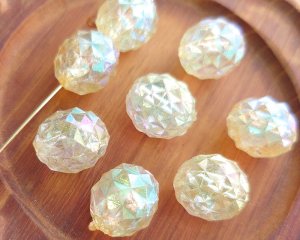 画像1: ヴィンテージ/ドイツ/プラスチック/ロックオーバル/オーロラ(1個)