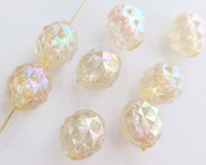 画像3: ヴィンテージ/ドイツ/プラスチック/ロックオーバル/オーロラ(1個)