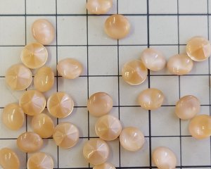 画像2: ヴィンテージ/ドイツ/ガラス/ベージュムーン/40ss(2個)