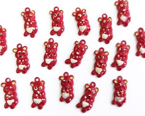 画像1: ヴィンテージ/日本/メタルチャーム/ファニーベア（1個）