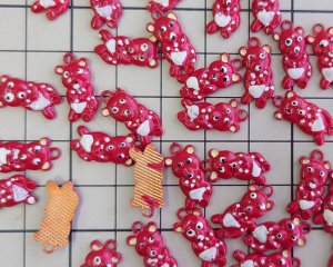 画像2: ヴィンテージ/日本/メタルチャーム/ファニーベア（1個）