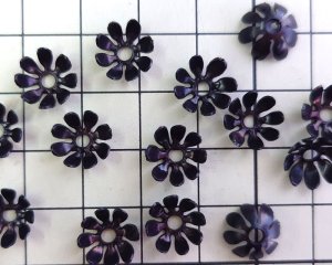 画像2: ヴィンテージ/ドイツ/プラスティック/フラワー252/ブラック（2個）