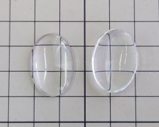 画像2: ガラスカボション/中国/シンプルオーバル/約25×18mm(1個) (2)