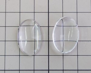 画像2: ガラスカボション/中国/シンプルオーバル/約25×18mm(1個)