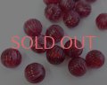 ヴィンテージ/ドイツ/プラスチック/リブラウンド/クランベリー/約14mm(1個)