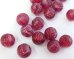 画像1: ヴィンテージ/ドイツ/プラスチック/リブラウンド/クランベリー/約14mm(1個) (1)