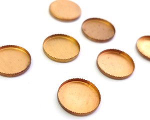 画像1: ヴィンテージ/セッティング/ブラス/12mmラウンド用(1個)