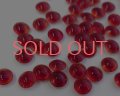 ヴィンテージ/チェコ/ガラスストーン/シャムレッド/約8mm(1個)