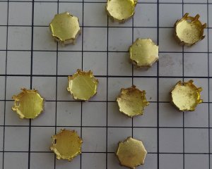 画像2: ヴィンテージ/47ss用ブラスセッティング/ソウオン/8爪セッティング(1個)