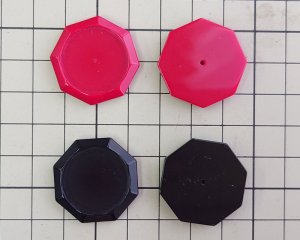 画像2: ヴィンテージ/日本/プラスチック/ヘキサゴンフレーム/レッド（1個）