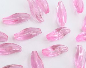 画像1: ヴィンテージ/ドイツ/プラスチック/なみなみチューブ/トランスピンク(2個)