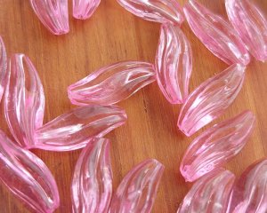 画像2: ヴィンテージ/ドイツ/プラスチック/なみなみチューブ/トランスピンク(2個)