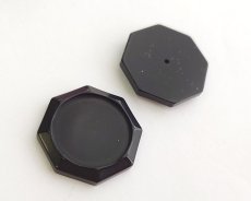 画像1: ヴィンテージ/日本/プラスチック/ヘキサゴンフレーム/ブラック（1個） (1)
