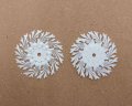 ヴィンテージ/ドイツ/プラスティック/レースフラワー/30mm（2枚）