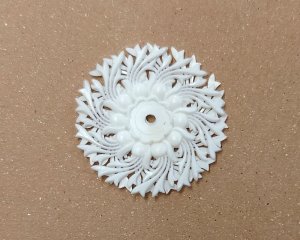 画像2: ヴィンテージ/ドイツ/プラスティック/レースフラワー/30mm（2枚）