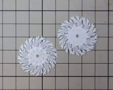 画像3: ヴィンテージ/ドイツ/プラスティック/レースフラワー/30mm（2枚） (3)