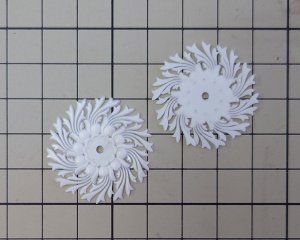 画像3: ヴィンテージ/ドイツ/プラスティック/レースフラワー/30mm（2枚）