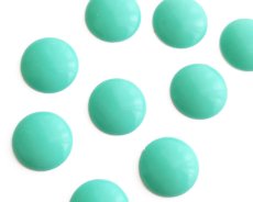 画像1: ヴィンテージ/日本/プラスチックカボション/ミント/約18mm(1個) (1)