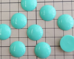 画像2: ヴィンテージ/日本/プラスチックカボション/ミント/約18mm(1個)