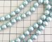 画像2: ヴィンテージ/チェコ/ガラスパール/ブルーグリーン/約8mm(4個) (2)