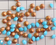 画像2: ヴィンテージ/スワロフスキー/#1100/ターコイズ/25ss(2個) (2)
