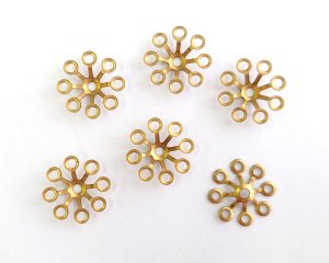 画像2: ヴィンテージ/ブラス/フラワーカップ(1個)