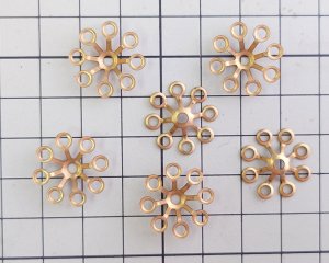 画像3: ヴィンテージ/ブラス/フラワーカップ(1個)