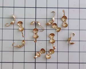 画像3: ブラス/デザインボールチップ/貝(10個)
