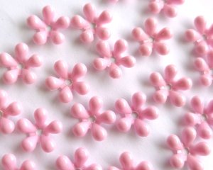 画像1: ヴィンテージ/ドイツ/プラスティック/フラワー300/パープルピンク（2個）