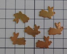 画像2: ヴィンテージ/ブラスコネクター/うさぎ(1個) (2)