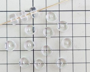 画像2: ヴィンテージ/日本/プラスチック/クリアロンデル/8mm（約10個）