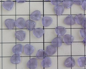 画像2: チェコガラスビーズ/ローズペタル/ライトタンザナイト/8mm(10個)