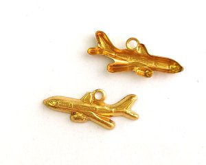 画像1: ブラスチャーム/飛行機(1個)