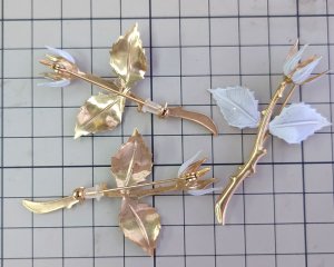 画像2: ヴィンテージ/ホワイトブローチパーツ(1個) 