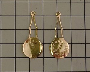 画像2: ヴィンテージ/メタルチャーム/ゴールドクロック(1個）