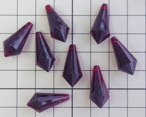 画像3: ヴィンテージ/ドイツ/プラスチック/ダークレッドドロップ(1個)